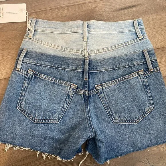 NTW Frame Layered Denim Shorts - Meadow - Size 23 (Runs Big!) - Picture 8 of 9